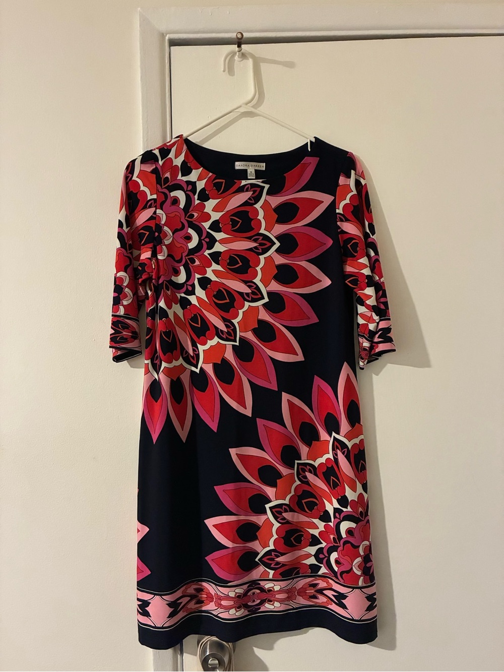 Sandra Darren Multicolor Floral Shift Dress